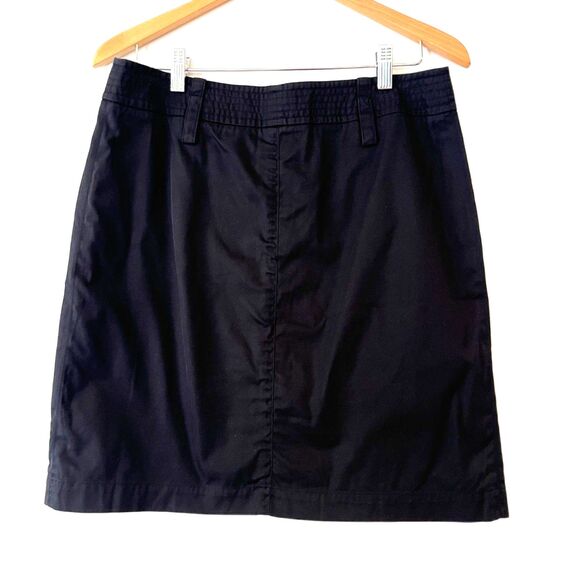 Ted Baker Black Mini Skirt Size 3/US 8 Pencil Cotton Office Work Minimal - Picture 2 of 7